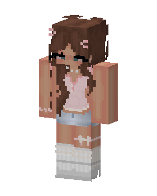 Brown Player Girl skin, 3D preview
