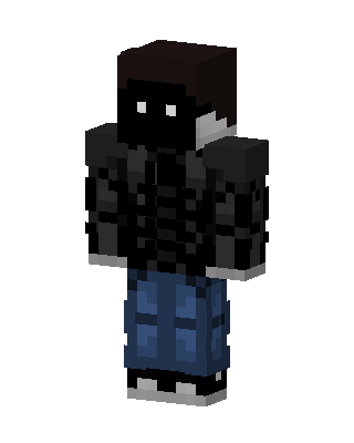 Black Masked Villain Boy Minecraft goth skin
