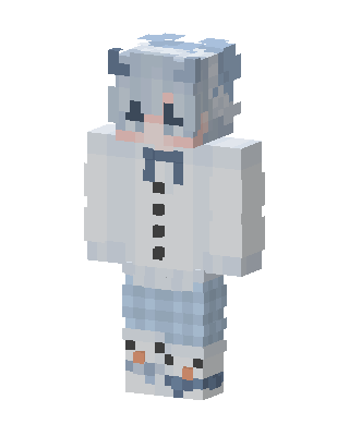 Snowman Pajamas skin, 3D preview