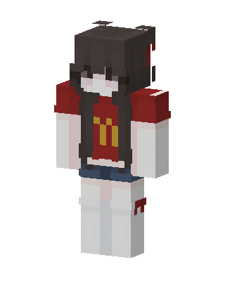 Fast Food Girl skin, 3D preview