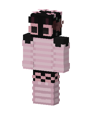 Pink Pastel Goth skin, 3D preview