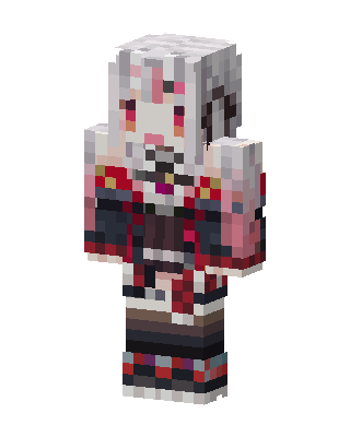 White E-Girl skin, 3D preview