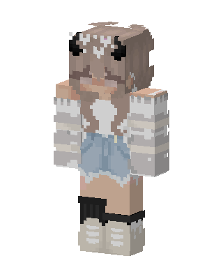 Cozy Bunny Girl Minecraft white skin