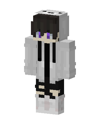 Panda Hoodie Boy skin, 3D preview