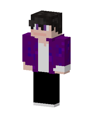 Purple Jacket Boy skin, 3D preview