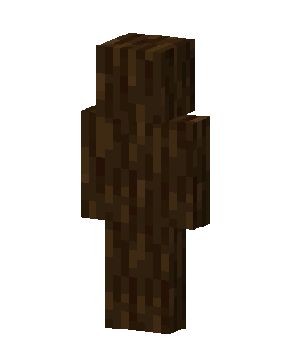 Dark Oak Log skin, 3D preview