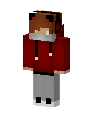 Red Hoodie Girl skin, 3D preview