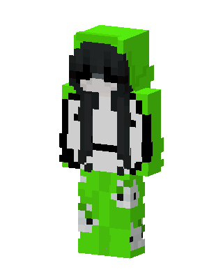 Toxic Green Hoodie skin, 3D preview