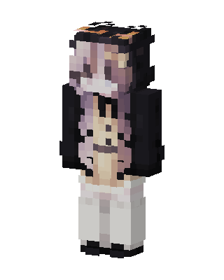 Pastel Hoodie Girl skin, 3D preview
