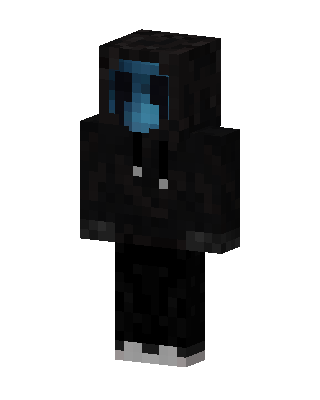 Black Hooded Villain Boy skin, 3D preview