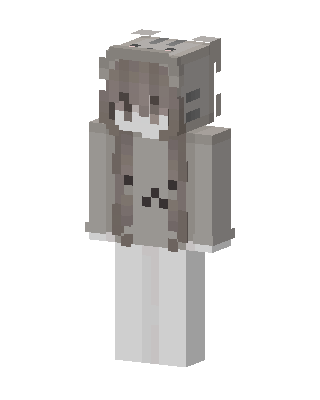 Cat Hoodie Girl skin, 3D preview