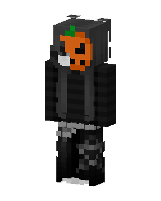 Pumpkin Hoodie skin, 3D preview