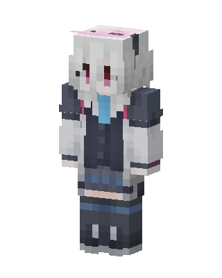 Silver Hood Girl skin, 3D preview