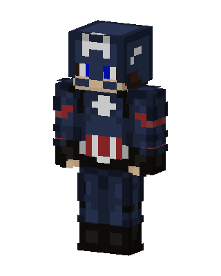 Captain America skin, 3D preview