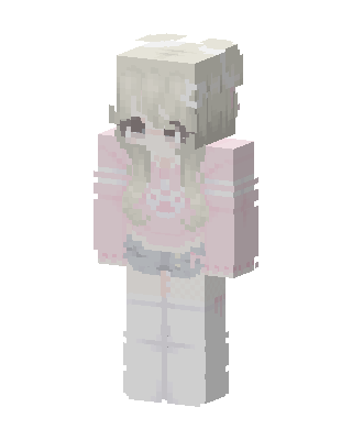 Pastel Bunny Girl skin, 3D preview