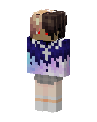 Blue Cutie Girl Minecraft blue skin