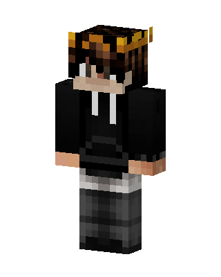 Crowned Hoodie Boy skin, 3D preview