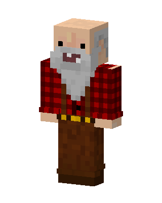 Red Holiday Boy skin, 3D preview