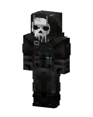 Black Hooded Villain Boy skin, 3D preview