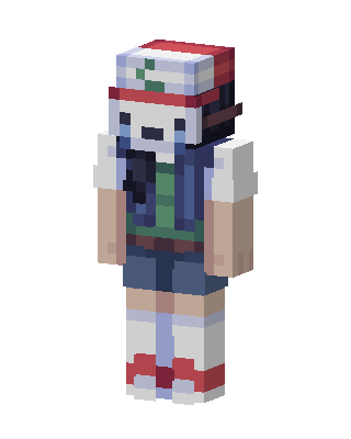 Blue Player Boy skin, 3D preview