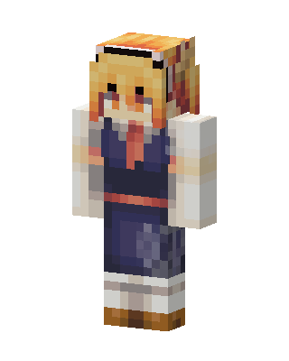 Blue Player Girl skin, 3D preview