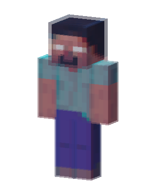 Herobrine skin, 3D preview