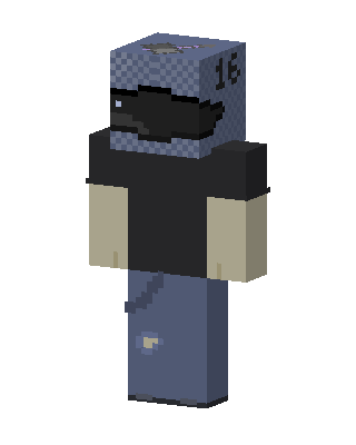 Crow Mask Guy skin, 3D preview