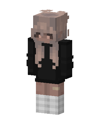 Soft Goth Girl skin, 3D preview