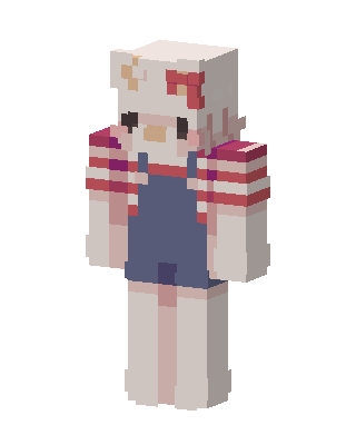 Bow Bear Overalls skin, 3D preview