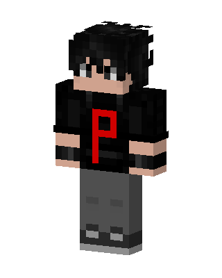 Red P Hoodie skin, 3D preview