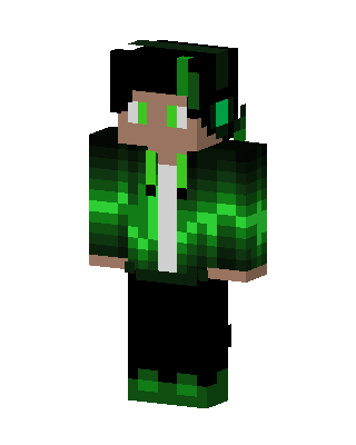 Green Glowing Suit Boy skin, 3D preview