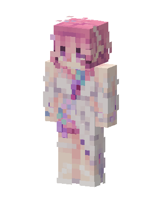 White Cutie Girl skin, 3D preview