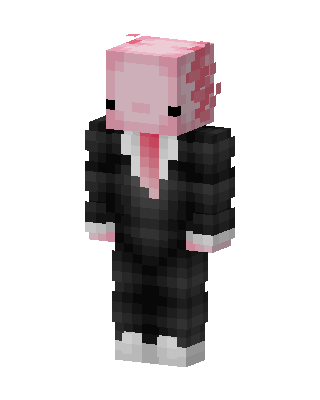 Axolotl In Suit Minecraft skin