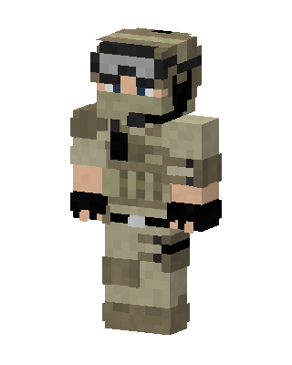 Desert Soldier skin, 3D preview