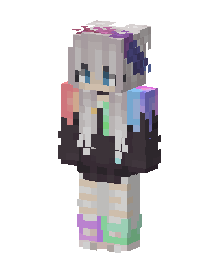 Pastel Rainbow Hoodie Minecraft skin