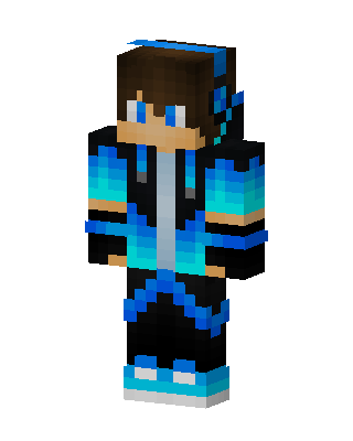 Blue Flame Hoodie Minecraft skin