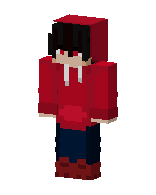Red Hoodie Boy Minecraft skin