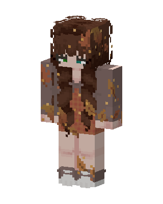 Brown Anime Girl skin, 3D preview