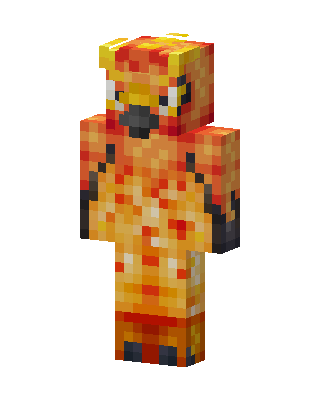 Fire Parrot Minecraft skin