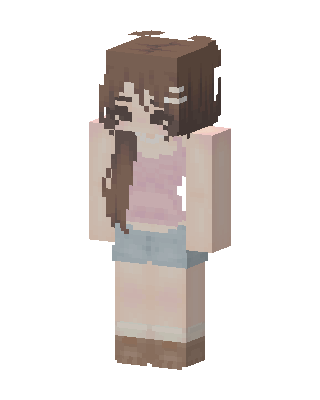 Pink Player Girl skin, 3D preview