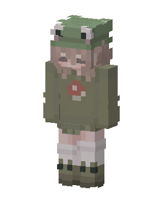Froggy Hoodie skin, 3D preview