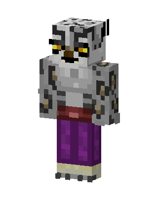 Snow Leopard Warrior skin, 3D preview