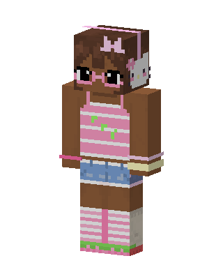 Pink Kitty Girl Minecraft skin
