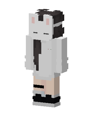 Bunny Hoodie Girl skin, 3D preview
