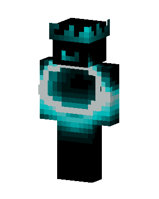 Teal Crowned Hero Minecraft skin