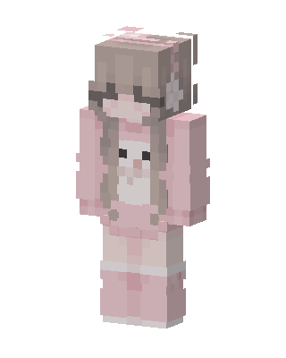 Pink Bunny Hoodie Minecraft skin