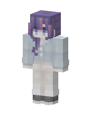 Lavender Hoodie Girl skin, 3D preview