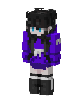 Purple Hoodie Girl Minecraft skin