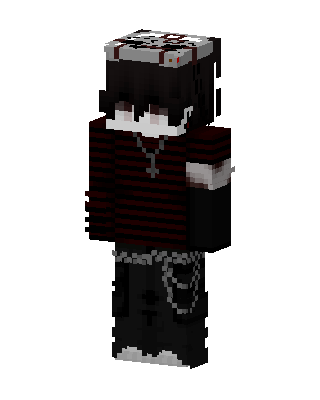 Black Player Boy skin, 3D preview