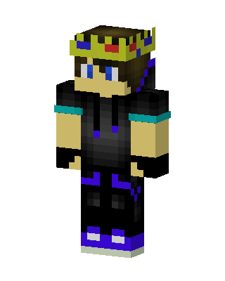 Crowned Hoodie Boy skin, 3D preview
